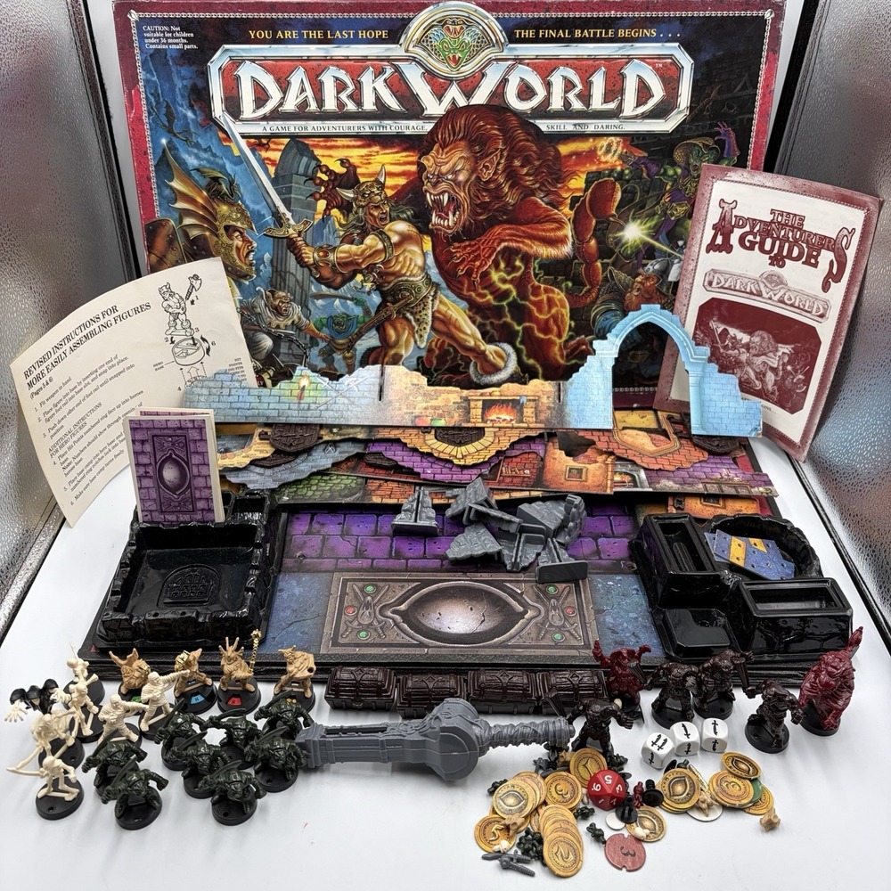 1991 Dark World Game by Mattel Complete Fantasy Adventure RPG Vintage Board Game